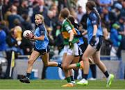 30 July 2023; Freya Coogan, Moneenroe NS, Castlecomer, Kilkenny, representing Dublin, during the INTO Cumann na mBunscol GAA Respect Exhibition Go Games at the GAA Football All-Ireland Senior Championship final match between Dublin and Kerry at Croke Park in Dublin. Photo by Seb Daly/Sportsfile
