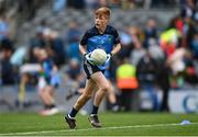 30 July 2023; Zach Healy, Sacred Heart NS, Clondalkin, Dublin, representing Dublin, during the INTO Cumann na mBunscol GAA Respect Exhibition Go Games at the GAA Football All-Ireland Senior Championship final match between Dublin and Kerry at Croke Park in Dublin. Photo by David Fitzgerald/Sportsfile