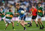 30 July 2023; Joseph Tarmey, Lismore NS, Waterford, representing Dublin, during the INTO Cumann na mBunscol GAA Respect Exhibition Go Games at the GAA Football All-Ireland Senior Championship final match between Dublin and Kerry at Croke Park in Dublin. Photo by David Fitzgerald/Sportsfile