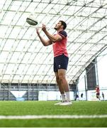 1 August 2023; Jacob Stockdale during Ireland rugby squad training at the IRFU High Performance Centre in Dublin. Photo by Ramsey Cardy/Sportsfile