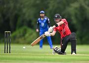 1 August 2023; Alistair Frost of Munster Reds bats during the Rario Inter-Provincial Trophy 2023 match between Leinster Lightning and Munster Reds at Pembroke Cricket Club in Dublin. Photo by Sam Barnes/Sportsfile