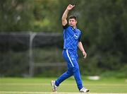 1 August 2023; David Delany of Leinster Lightning appeals during the Rario Inter-Provincial Trophy 2023 match between Leinster Lightning and Munster Reds at Pembroke Cricket Club in Dublin. Photo by Sam Barnes/Sportsfile