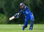 1 August 2023; Simi Singh of Leinster Lightning bats during the Rario Inter-Provincial Trophy 2023 match between Leinster Lightning and Munster Reds at Pembroke Cricket Club in Dublin. Photo by Sam Barnes/Sportsfile