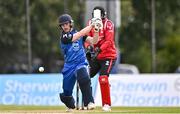1 August 2023; Sam Harbinson of Leinster Lightning bats during the Rario Inter-Provincial Trophy 2023 match between Leinster Lightning and Munster Reds at Pembroke Cricket Club in Dublin. Photo by Sam Barnes/Sportsfile