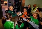 2 August 2023; Manager Vera Pauw at Dublin Airport on the Republic of Ireland's return from the FIFA Women's World Cup 2023 in Australia. Photo by Stephen McCarthy/Sportsfile Photo by Stephen McCarthy/Sportsfile