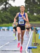 30 July 2023; Roisin Flanagan of Finn Valley AC, Donegal, competes in the women's 5000m during day two of the 123.ie National Senior Outdoor Championships at Morton Stadium in Dublin. Photo by Sam Barnes/Sportsfile
