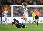 31 July 2023; Ruesha Littlejohn of Republic of Ireland is tackled by Christy Ucheibe of Nigeria during the FIFA Women's World Cup 2023 Group B match between Republic of Ireland and Nigeria at Brisbane Stadium in Brisbane, Australia. Photo by Stephen McCarthy/Sportsfile