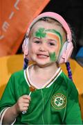 31 July 2023; A young Republic of Ireland supporter before the FIFA Women's World Cup 2023 Group B match between Republic of Ireland and Nigeria at Brisbane Stadium in Brisbane, Australia. Photo by Stephen McCarthy/Sportsfile