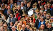 2 August 2023; Racegoer Dawn Leadon Bolger, from Baltinglass, Wicklow, centre, ahead of racing on day three of the Galway Races Summer Festival at Ballybrit Racecourse in Galway. Photo by Seb Daly/Sportsfile