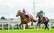 2 August 2023; Minella Mate, left, with John Gleeson up, on their way to winning the Tote.ie Never Beaten By SP Maiden during day three of the Galway Races Summer Festival at Ballybrit Racecourse in Galway. Photo by Seb Daly/Sportsfile