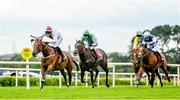 2 August 2023; Minella Mate, left, with John Gleeson up, on their way to winning the Tote.ie Never Beaten By SP Maiden during day three of the Galway Races Summer Festival at Ballybrit Racecourse in Galway. Photo by Seb Daly/Sportsfile