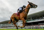 2 August 2023; Last Ammo, with Jack Kearney up, on their way to winning the Follow @thetotecom Today Handicap during day three of the Galway Races Summer Festival at Ballybrit Racecourse in Galway. Photo by Seb Daly/Sportsfile