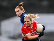 29 July 2023; Libby Coppinger of Cork in action against Lauren Magee of Dublin during the TG4 LGFA All-Ireland Senior Championship semi-final match between Dublin and Cork at Semple Stadium in Thurles, Tipperary. Photo by Piaras Ó Mídheach/Sportsfile