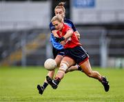 29 July 2023; Libby Coppinger of Cork in action against Lauren Magee of Dublin during the TG4 LGFA All-Ireland Senior Championship semi-final match between Dublin and Cork at Semple Stadium in Thurles, Tipperary. Photo by Piaras Ó Mídheach/Sportsfile