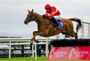 2 August 2023; High Class Hero, with Paul Townend up, the seventh on their way to winning the Tote Fantasy Galway Bonus Maiden Hurdle during day three of the Galway Races Summer Festival at Ballybrit Racecourse in Galway. Photo by Seb Daly/Sportsfile