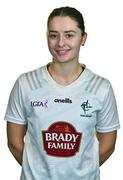 26 July 2023; Shauna Kinsella poses for a portrait during a Kildare Ladies Football squad portrait session at Hawkfield Centre of Excellence in Kildare. Photo by Ben McShane/Sportsfile