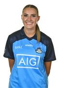 1 August 2023; Chloe Darby poses for a portrait during a Dublin Ladies Football squad portrait session at DCU St Clare's in Dublin. Photo by Ben McShane/Sportsfile