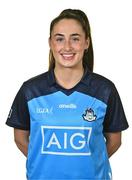 1 August 2023; Emma Strappe poses for a portrait during a Dublin Ladies Football squad portrait session at DCU St Clare's in Dublin. Photo by Ben McShane/Sportsfile