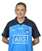 1 August 2023; Caoimhe O'Connor poses for a portrait during a Dublin Ladies Football squad portrait session at DCU St Clare's in Dublin. Photo by Ben McShane/Sportsfile