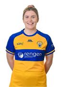 31 July 2023; Clare’s Laurie Ryan poses for a portrait during a Clare Ladies Football squad portrait session at Cusack Park in Ennis, Clare. Photo by Piaras Ó Mídheach/Sportsfile