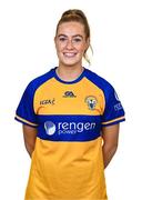 31 July 2023; Clare’s Laura Griffey poses for a portrait during a Clare Ladies Football squad portrait session at Cusack Park in Ennis, Clare. Photo by Piaras Ó Mídheach/Sportsfile