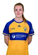 31 July 2023; Clare’s Caoimhe Ryan poses for a portrait during a Clare Ladies Football squad portrait session at Cusack Park in Ennis, Clare. Photo by Piaras Ó Mídheach/Sportsfile