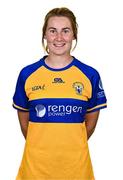 31 July 2023; Clare’s Caoilinn McCormack poses for a portrait during a Clare Ladies Football squad portrait session at Cusack Park in Ennis, Clare. Photo by Piaras Ó Mídheach/Sportsfile