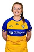 31 July 2023; Clare’s Ciara McCarthy poses for a portrait during a Clare Ladies Football squad portrait session at Cusack Park in Ennis, Clare. Photo by Piaras Ó Mídheach/Sportsfile