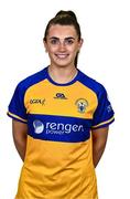 31 July 2023; Clare’s Emma Healy poses for a portrait during a Clare Ladies Football squad portrait session at Cusack Park in Ennis, Clare. Photo by Piaras Ó Mídheach/Sportsfile