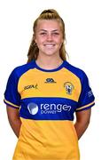 31 July 2023; Clare’s Lyndsay Clarke poses for a portrait during a Clare Ladies Football squad portrait session at Cusack Park in Ennis, Clare. Photo by Piaras Ó Mídheach/Sportsfile