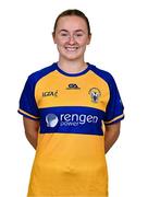 31 July 2023; Clare’s Áine Keane poses for a portrait during a Clare Ladies Football squad portrait session at Cusack Park in Ennis, Clare. Photo by Piaras Ó Mídheach/Sportsfile