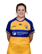 31 July 2023; Clare’s Shauna Harvey poses for a portrait during a Clare Ladies Football squad portrait session at Cusack Park in Ennis, Clare. Photo by Piaras Ó Mídheach/Sportsfile