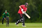 3 August 2023; Murray Commins of Munster Reds bats during the Rario Inter-Provincial Trophy 2023 match between North West Warriors and Munster Reds at Pembroke Cricket Club in Dublin. Photo by Sam Barnes/Sportsfile