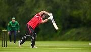 3 August 2023; Murray Commins of Munster Reds bats during the Rario Inter-Provincial Trophy 2023 match between North West Warriors and Munster Reds at Pembroke Cricket Club in Dublin. Photo by Sam Barnes/Sportsfile