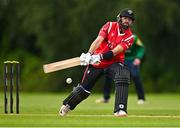 3 August 2023; Tyrone Kane of Munster Reds is bowled during the Rario Inter-Provincial Trophy 2023 match between North West Warriors and Munster Reds at Pembroke Cricket Club in Dublin. Photo by Sam Barnes/Sportsfile