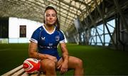 3 August 2023; Natasja Behan of of Leinster during the Vodafone Women's Interprovincial launch in the IRFU High Performance Centre at the Sport Ireland Campus in Dublin. Photo by Harry Murphy/Sportsfile
