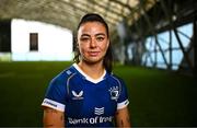 3 August 2023; Natasja Behan of of Leinster during the Vodafone Women's Interprovincial launch in the IRFU High Performance Centre at the Sport Ireland Campus in Dublin. Photo by Harry Murphy/Sportsfile