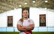 3 August 2023; Sadhbh McGrath of Ulster during the Vodafone Women's Interprovincial launch in the IRFU High Performance Centre at the Sport Ireland Campus in Dublin. Photo by Harry Murphy/Sportsfile