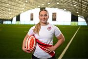 3 August 2023; Sadhbh McGrath of Ulster during the Vodafone Women's Interprovincial launch in the IRFU High Performance Centre at the Sport Ireland Campus in Dublin. Photo by Harry Murphy/Sportsfile