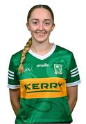 2 August 2023; Amy Harrington poses for a portrait during a Kerry Ladies Football squad portrait session at Kerry GAA Centre of Excellence in Currans, Kerry. Photo by Tyler Miller/Sportsfile