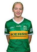 2 August 2023; Caoimhe Evans poses for a portrait during a Kerry Ladies Football squad portrait session at Kerry GAA Centre of Excellence in Currans, Kerry. Photo by Tyler Miller/Sportsfile