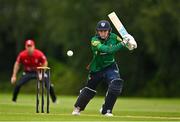 3 August 2023; Stephen Doheny of North West Warriors bats during the Rario Inter-Provincial Trophy 2023 match between North West Warriors and Munster Reds at Pembroke Cricket Club in Dublin. Photo by Sam Barnes/Sportsfile