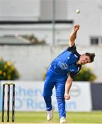3 August 2023; Fionn Hand of Leinster Lightning bowls during the Rario Inter-Provincial Trophy 2023 match between Leinster Lightning and Northern Knights at Pembroke Cricket Club in Dublin. Photo by Sam Barnes/Sportsfile