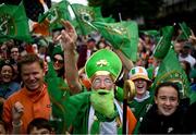 3 August 2023; Republic of Ireland supporter Liam during a Republic of Ireland homecoming event on O'Connell Street in Dublin following the FIFA Women's World Cup 2023. Photo by David Fitzgerald/Sportsfile
