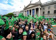 3 August 2023; Republic of Ireland supporters during a Republic of Ireland homecoming event on O'Connell Street in Dublin following the FIFA Women's World Cup 2023. Photo by David Fitzgerald/Sportsfile