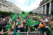 3 August 2023; Republic of Ireland supporters during a Republic of Ireland homecoming event on O'Connell Street in Dublin following the FIFA Women's World Cup 2023. Photo by David Fitzgerald/Sportsfile