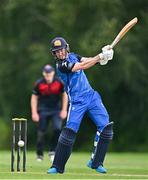 3 August 2023; George Dockrell of Leinster Lightning bats during the Rario Inter-Provincial Trophy 2023 match between Leinster Lightning and Northern Knights at Pembroke Cricket Club in Dublin. Photo by Sam Barnes/Sportsfile