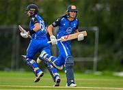 3 August 2023; Tim Tector of Leinster Lightning, right, and team-mate Barry McCarthy run during the Rario Inter-Provincial Trophy 2023 match between Leinster Lightning and Northern Knights at Pembroke Cricket Club in Dublin. Photo by Sam Barnes/Sportsfile