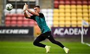 3 August 2023; Shamrock Rovers goalkeeper Leon Pohls warms up before the UEFA Europa Conference League Second Qualifying Round Second Leg match between Shamrock Rovers and Ferencvaros at Tallaght Stadium in Dublin. Photo by Harry Murphy/Sportsfile