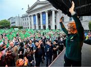 3 August 2023; Manager Vera Pauw during a Republic of Ireland homecoming event on O'Connell Street in Dublin following the FIFA Women's World Cup 2023. Photo by Stephen McCarthy/Sportsfile